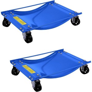 Acekool Car Dolly Set of 2, 5000 lb Capacity Wheel Dolly, Heavy Duty Vehicle Mover with 3.5" Steel Casters, 24x15 Inch Platform, Garage Tool - 1 of 4