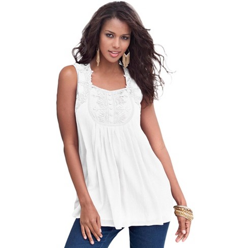 Roaman's Women's Plus Size Angel Chiffon Blouse : Target