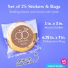 Big Dot of Happiness Mocha Brown Wedding Thank You Stickers and Clear Cookie Bags, Cellophane Treat Bags 4.25x7 IN for Candy or Baked Goods - 25 Count - 4 of 4