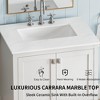 ChicFurnit Bathroom Vanities 30 Inch Freestanding Vanity with Marble Top and Soft Close Door for Bathroom, White, 29.92"*19.09"*34" - 4 of 4