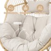 POCASSY Egg Chair Outdoor Glider Chair, All Weather Wicker Rattan Hammock Egg Chair with Head Pillow - 2 of 4