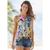 LASCANA Women's Patterned Keyhole Neckline Top - image 2 of 4