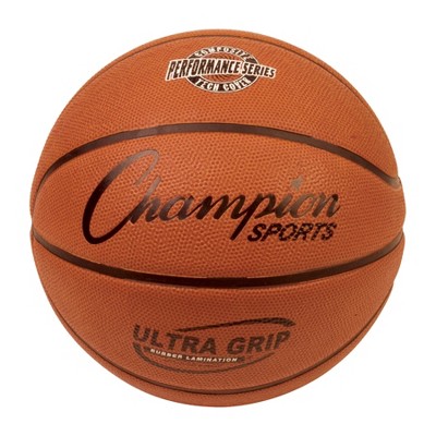 Champion Sports Ultra Grip Rubber Basketball with Bladder, Official Size 7