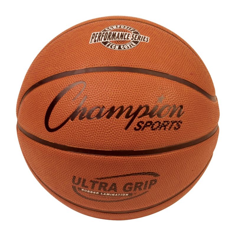 Champion Sports Ultra Grip Rubber Basketball with Bladder, Official Size 7, 1 of 6