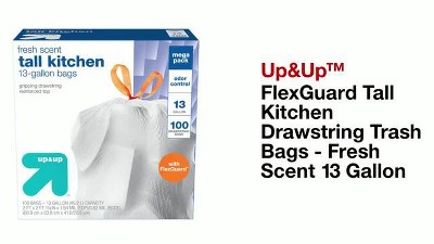 FlexGuard Tall Kitchen Drawstring Trash Bags - Unscented - 13 Gallon/120ct  - up & up™