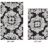 Medallion Collection 2 Piece 100% Cotton Tufted Bathroom Rug Set  with Non-Slip Backing, Machine Washable, Tumble Dry Bath Mat - 2 of 4