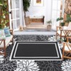 Floral Outdoor Rugs 9x12 Waterproof Reversible Mats, Stain-Resistant Modern Plastic Straw Camping Rugs for Patio, Foldable Outside Carpet for RV - 2 of 4