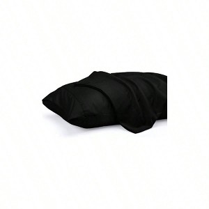 King Size Pillow Cases 2 - Pack, Soft Microfiber, Envelope Closure, Oeko - TEX Certified, 20x40 Inches, Black - 1 of 4