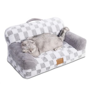 Boersma Eco-Friendly Orthopedic Pet Couch Bed-Calming Cozy Dog Sofa with Non-Slip Base, Supportive Cushion for Dogs & Cats - 1 of 4