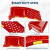 2 Pack Heavy Duty Car Ramp, 8000LBS Capacity Steel Truck Ramp with Reflective Stickers, Automotive Service Ramp Ideal for Oil Change, Car Repair - 3 of 4