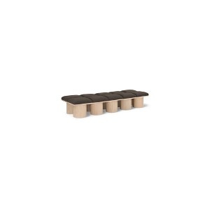 Meridian Furniture,Pavilion Boucle Fabric Bench - 1 of 4