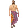 LA LEELA Men's Beachwear Wraps Vacation Lava Lava Bath Trunk Swimsuits Summer Swimwear Sarong Pareo Beach Wrap One Size Red, Abstract - 2 of 4