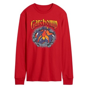 Men's - Pokémon - Garchomp Rocks Long Sleeve Graphic T-Shirt - 1 of 2