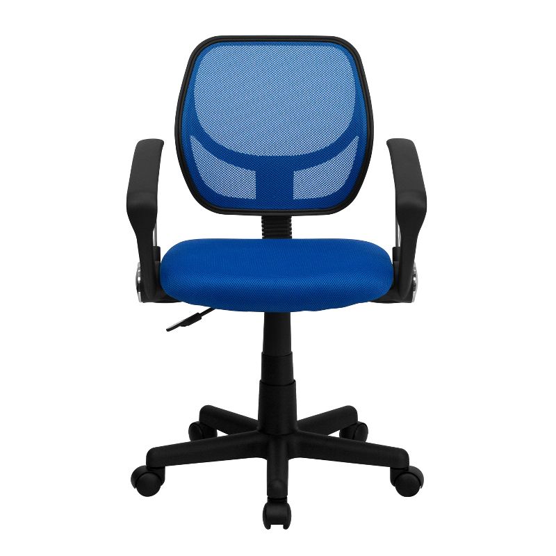 Emma and Oliver Mid-Back Mesh Swivel Task Office Chair with Curved Square Back and Arms, 4 of 5