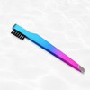 Unique Bargains Portable 2 in1 Eyebrow Shaping Tool Blue Gradient Rose Red 1 Pc - 2 of 4