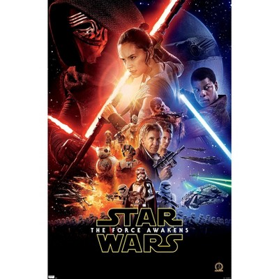 Trends International 24X36 Star Wars: The Force Awakens - One Sheet Framed Wall Poster Prints