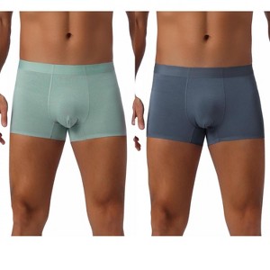 INSPIRE CHIC Men's 2 Pack Elastic Waist Solid Color Basic Boxer Briefs - 1 of 4