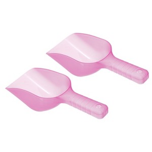 Unique Bargains Plastic Multi-functional Durable Kitchen Maker Ice Scoop 12oz Pink 2 Pcs - 1 of 3