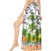 HAPPY BAY Women's Beachwear Summer Beach Wrap Bikini Wraps Sarong Coverups Skirt Cover Up Swimwear Coverups for Women One Size Gray,flamingo - 2 of 4