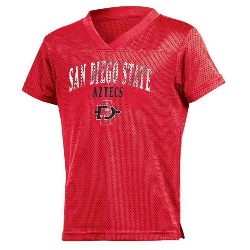 NCAA San Diego State Aztecs Girls&#39; Mesh T-Shirt Jersey, 1 of 4