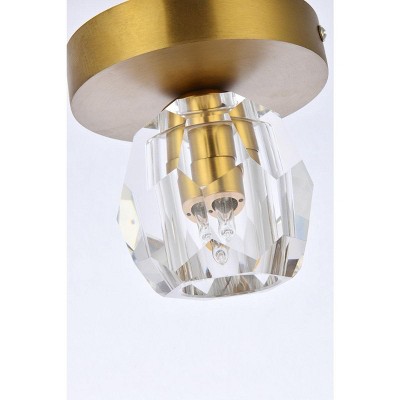 Eren Gold and Crystal LED Flush Mount Light