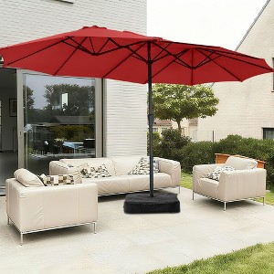 15ft Patio Umbrella with  Tilt Waterproof Sun Shade for Deck, Pool, Garden - 1 of 4