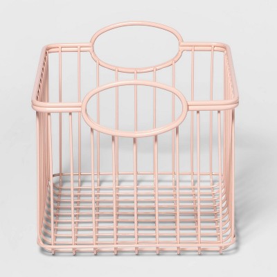 Small Wire Stackable Storage Basket Pink - Pillowfort™