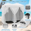 EAGLE PEAK Outdoor Changing Room 8x4, 2 Room Pop Up Portable Changing Room, Sun Shelter, Portable Dressing Room - 4 of 4