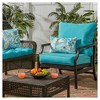 Kensington Garden 2pc 24x22 Solid Outdoor Seat And Back Chair Cushion Set  Teal : Target