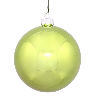 Vickerman Shiny Lime Green Shatterproof Christmas Ball Ornament 8" (200mm)