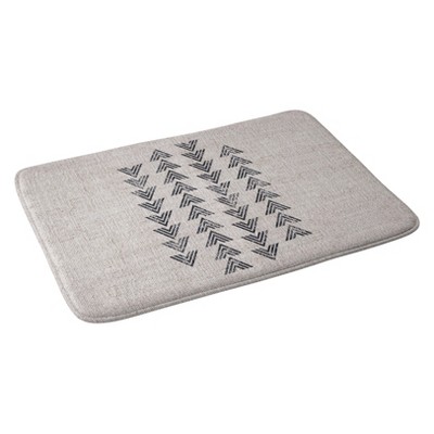 Holli Zollinger Tri Arrow Bath Rugs and Mats Gray 24" x 36" - Deny Designs