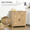 NicBex Barn Door Style Buffet Cabinet with Storage 32" Accent Farmhouse Kitchen Sideboard Cabinet with Adjustable Shelf for Living Room - 4 of 4