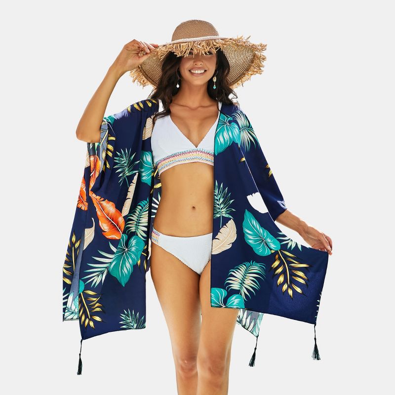 Women's Tropical Oasis Tassels Shawl Cover Ups - Cupshe, 1 of 6