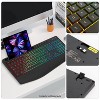 SAHARA - Rechargeable Silent Wireless Keyboard & Mouse Combo - 106 Keys Ergonomic, RGB Backlight, Phone Holder - Black - 3 of 4