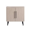 GDFStudio Jodie Mid-Century Modern Accent Cabinet with Ribbed Doors and Adjustable Shelves - 2 of 4