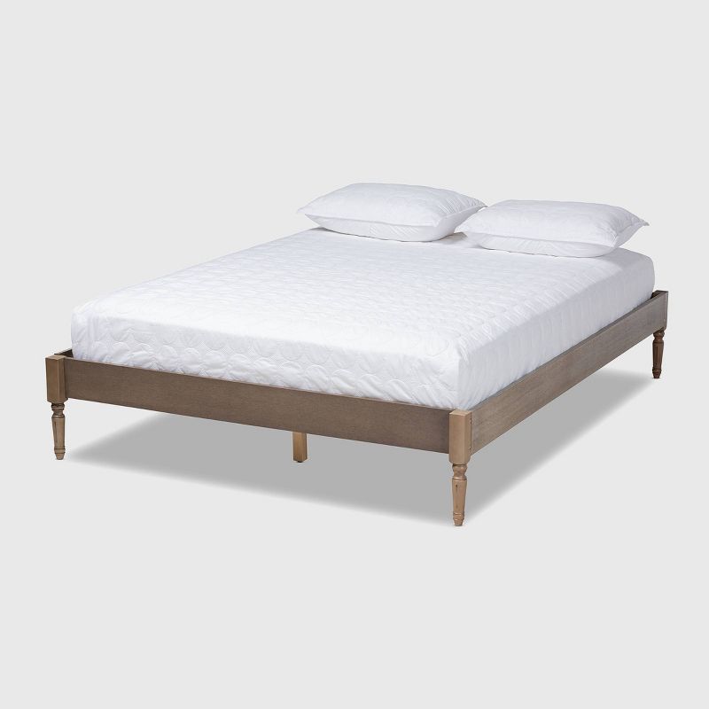 Colette French Bohemian Wood Platform Bed Frame - Baxton Studio, 1 of 10