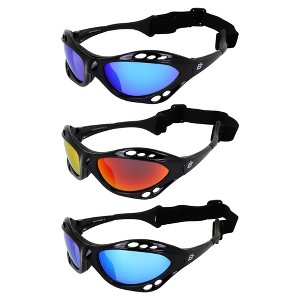3 Pairs of Birdz Eyewear Seahawk Safety Goggles with Blue, Red Mirror, Green Mirror Lenses - 1 of 4