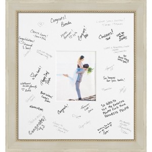 Parthenon Signature Mat 8x10 Picture Frame – Guest Book Alternative for Weddings, Graduations, or Retirement – Autograph Photo Mat for Signature Board - 1 of 4