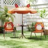 Infans Kids Picnic Table & Chair Set with 2 Folding Chairs & Height Adjustable Umbrella - 4 of 4