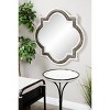Wood Quatrefoil Wall Mirror White - Olivia & May: Baroque Iron Inlay, No Assembly Required - 2 of 4