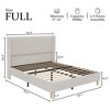 Bed Frame, Corduroy Upholstered Queen Bed Frame with Wingback Headboard, No Box Spring Needed, Solid Wooden Slats, Noise Free - 2 of 4