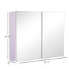 Double Door Wall Mounted Bathroom Mirror, 31.5" x 23.5" Medicine Cabinet with Modern Design, Large Storage, & Quiet Hinges - 3 of 4