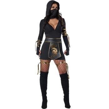  Dreamgirl Women's Dark, Killer Costume, The Assassin Female,  Black, Small: Clothing, Shoes & Jewelry