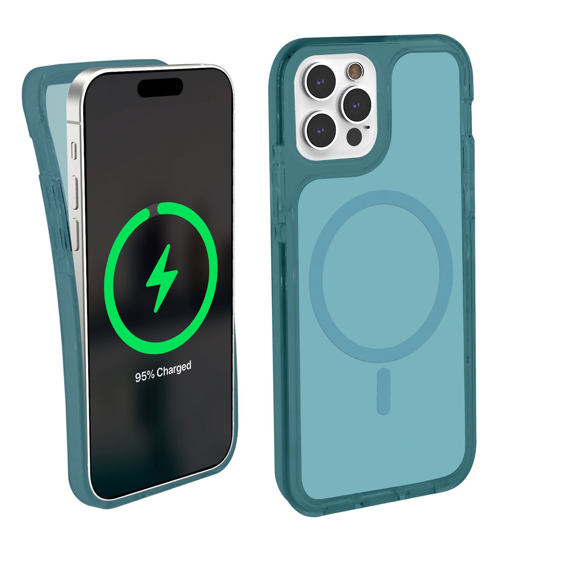 iHome Velo Magnetic Phone Case for iPhone 15 Pro Max, Dark Blue