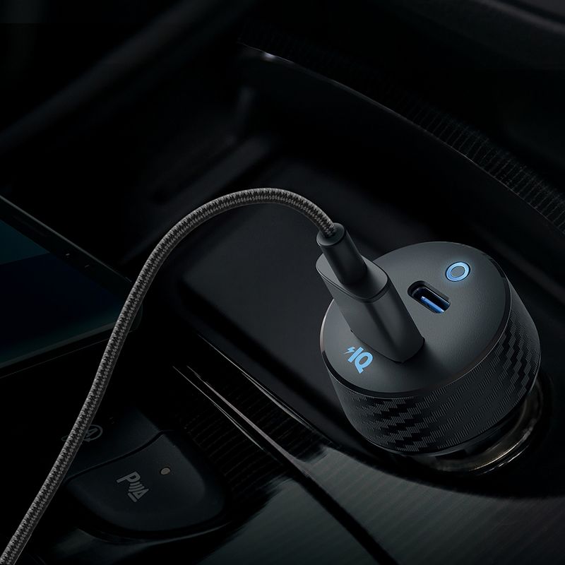 Anker PowerDrive C2 USB-C Car Charger with USB-C to USB-A 3ft Nylon Cable - Black/Gray, 4 of 7