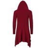 WhizMax Men's Mid-Length Hooded Cardigan Solid Color Coat - 3 of 4