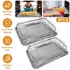 iMountek 2Pcs Air Fryer Basket Tray, 15.35x11.61in Stainless Steel, Non-Stick, Dishwasher Safe, Oven Pan silver - 4 of 4