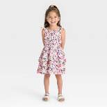 Toddler Girls' Floral Flutter Sleeve Dress - Cat & Jack™ Pink