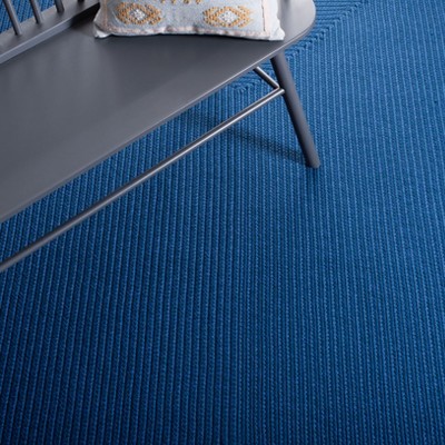 Handmade Blue Braided Synthetic 2' x 3' Accent Rug