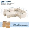 homfan Sectional Sleeper Sofa with Pull Out Bed, Chenille Modular Sectional Sofa L Shaped Couch - 2 of 4